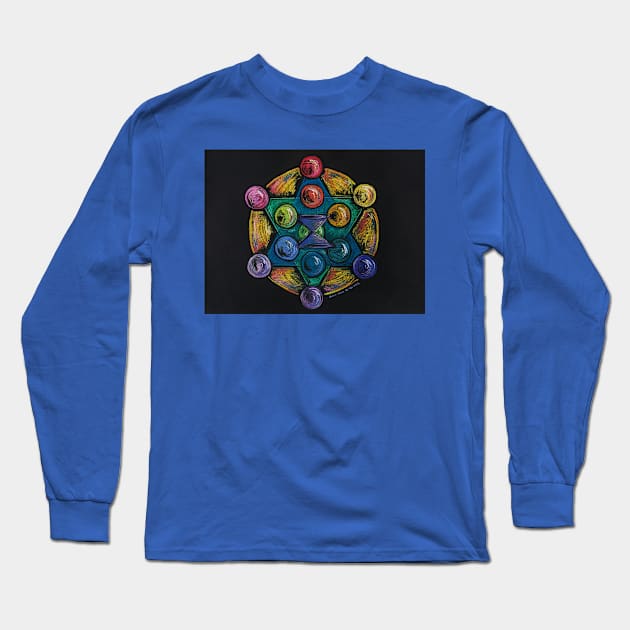 Metatron's Rainbow Cube Long Sleeve T-Shirt by RobinMain